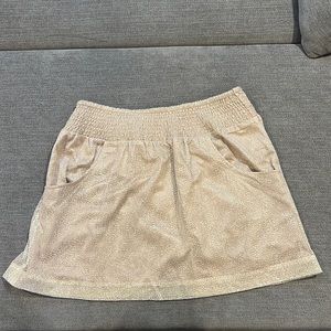 Gap Gold Elastic Waist Skirt Large NWT